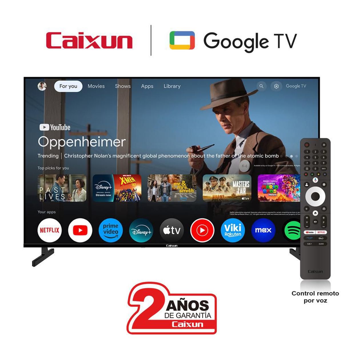 CAIXUN - Televisor Caixun 55 Pulgadas Uhd 4K Smart Google Tv C55Kaug