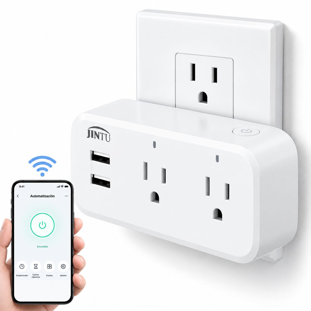 SWISSHOME - Toma Corriente Inteligente Alexa Interruptor Dual Puerto Usb