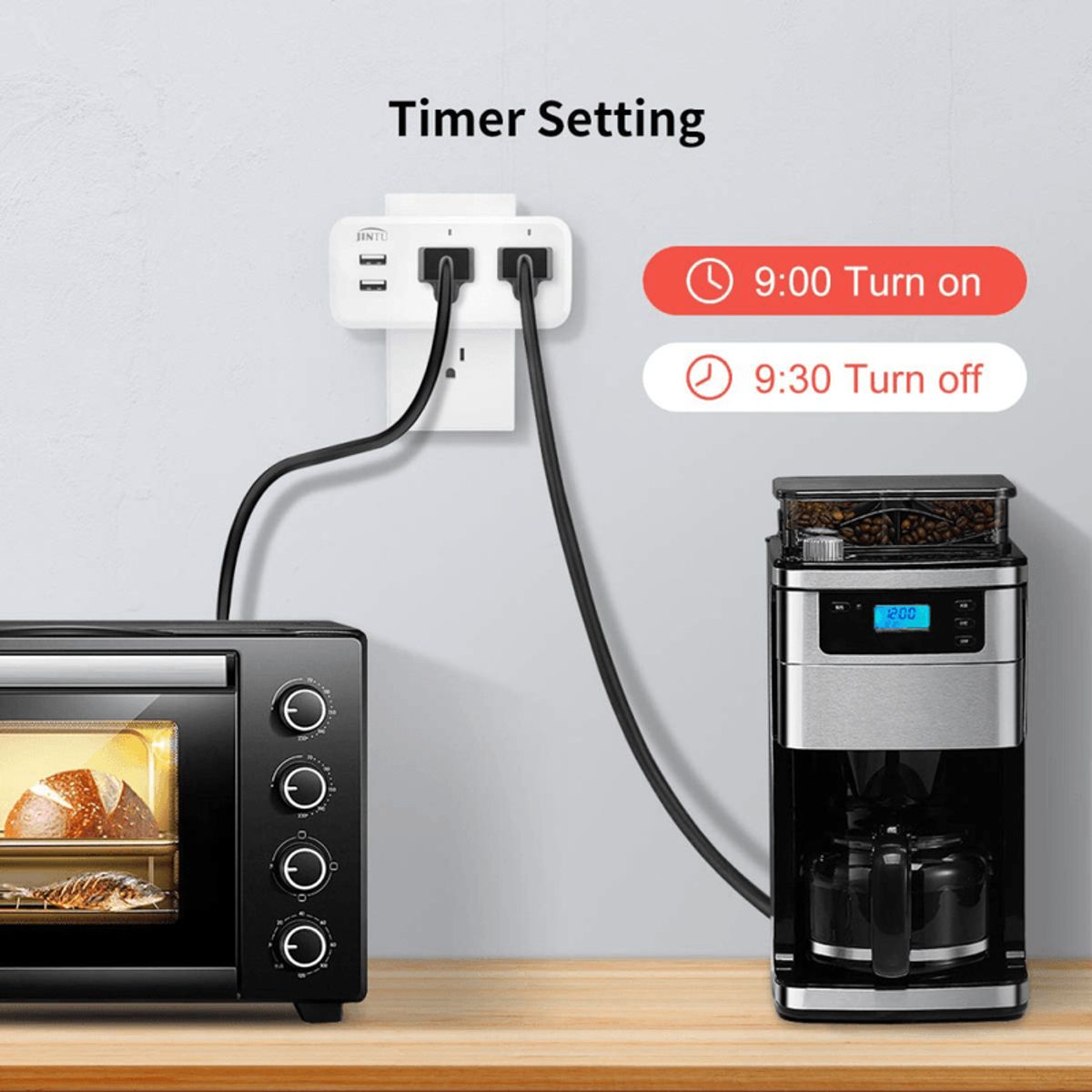 SWISSHOME - Toma Corriente Inteligente Alexa Interruptor Dual Puerto Usb