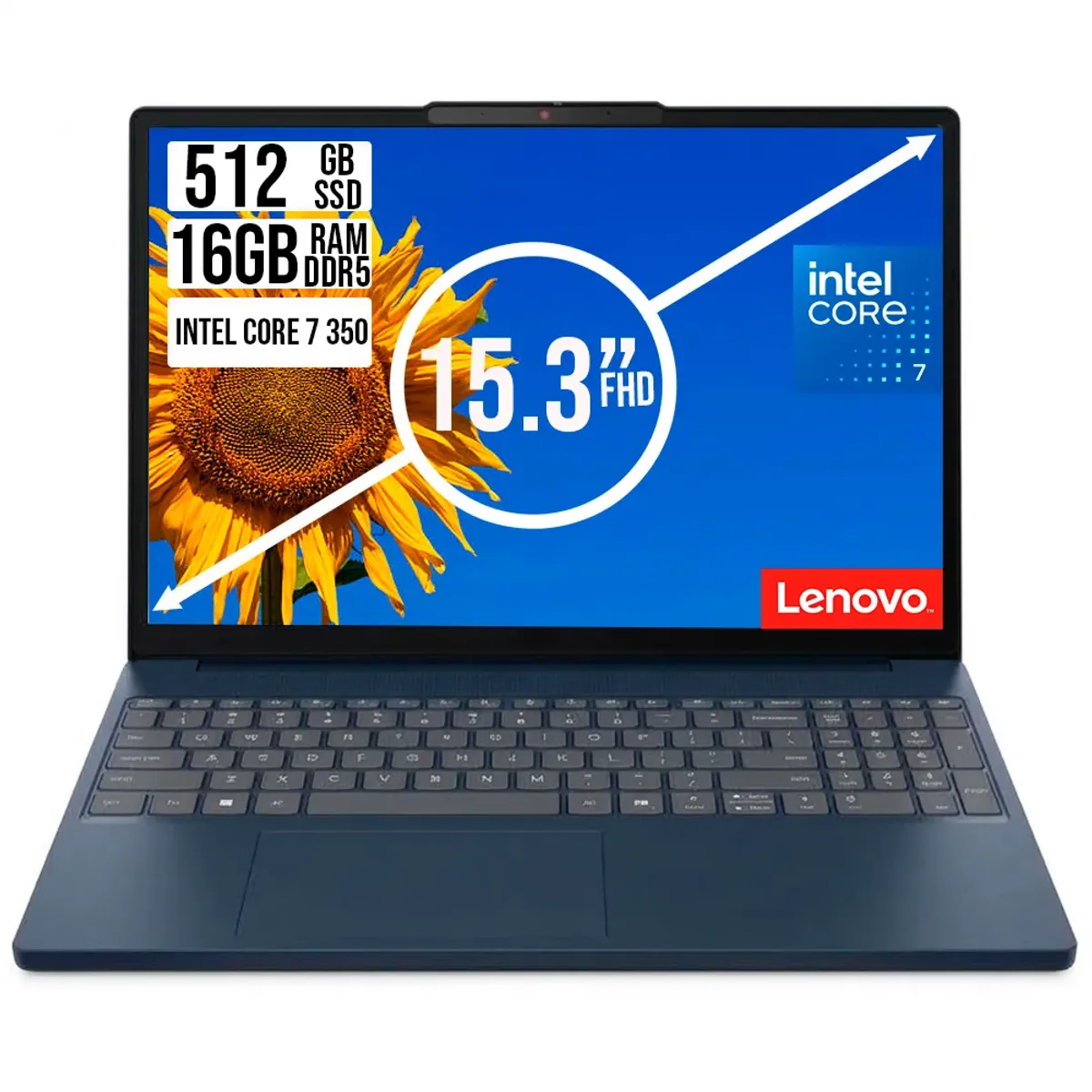 Lenovo - Potatil Lenovo Ideapad Slim Intel Core 7 350 RAM 16Gb SSD 512GB Wuxga 15.3