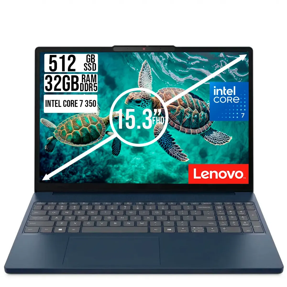 Lenovo - Potatil Lenovo Ideapad Slim Intel Core 7 350 RAM 32Gb SSD 512GB Wuxga 15.3