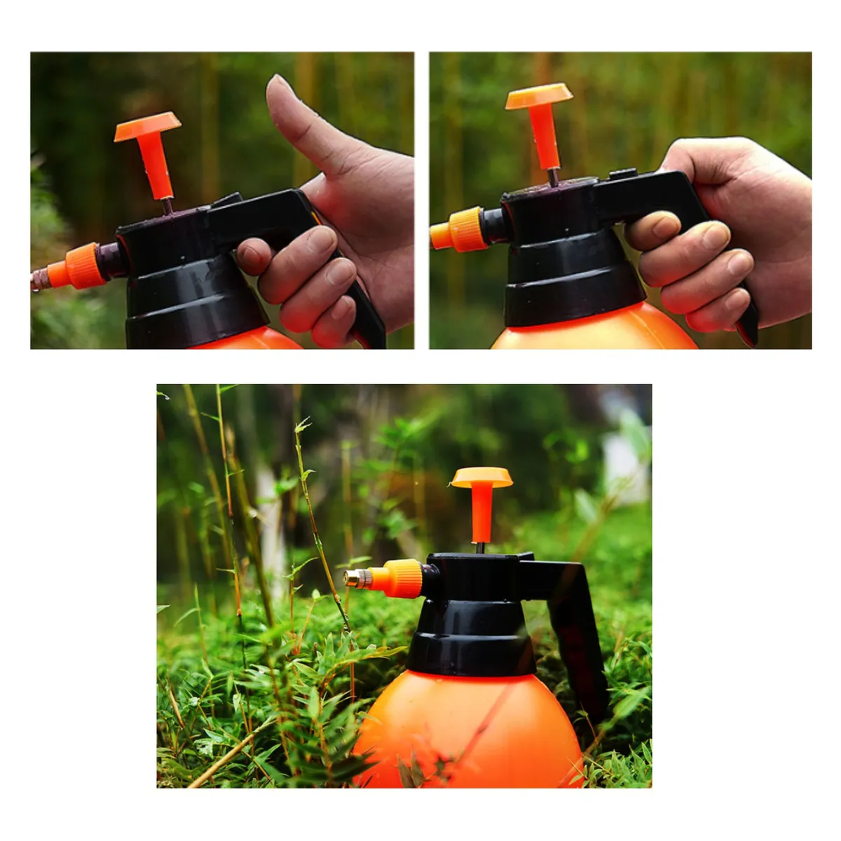TRIPLE CLEAN - Spray Rociador Pulverizador Manual 2l Naranja
