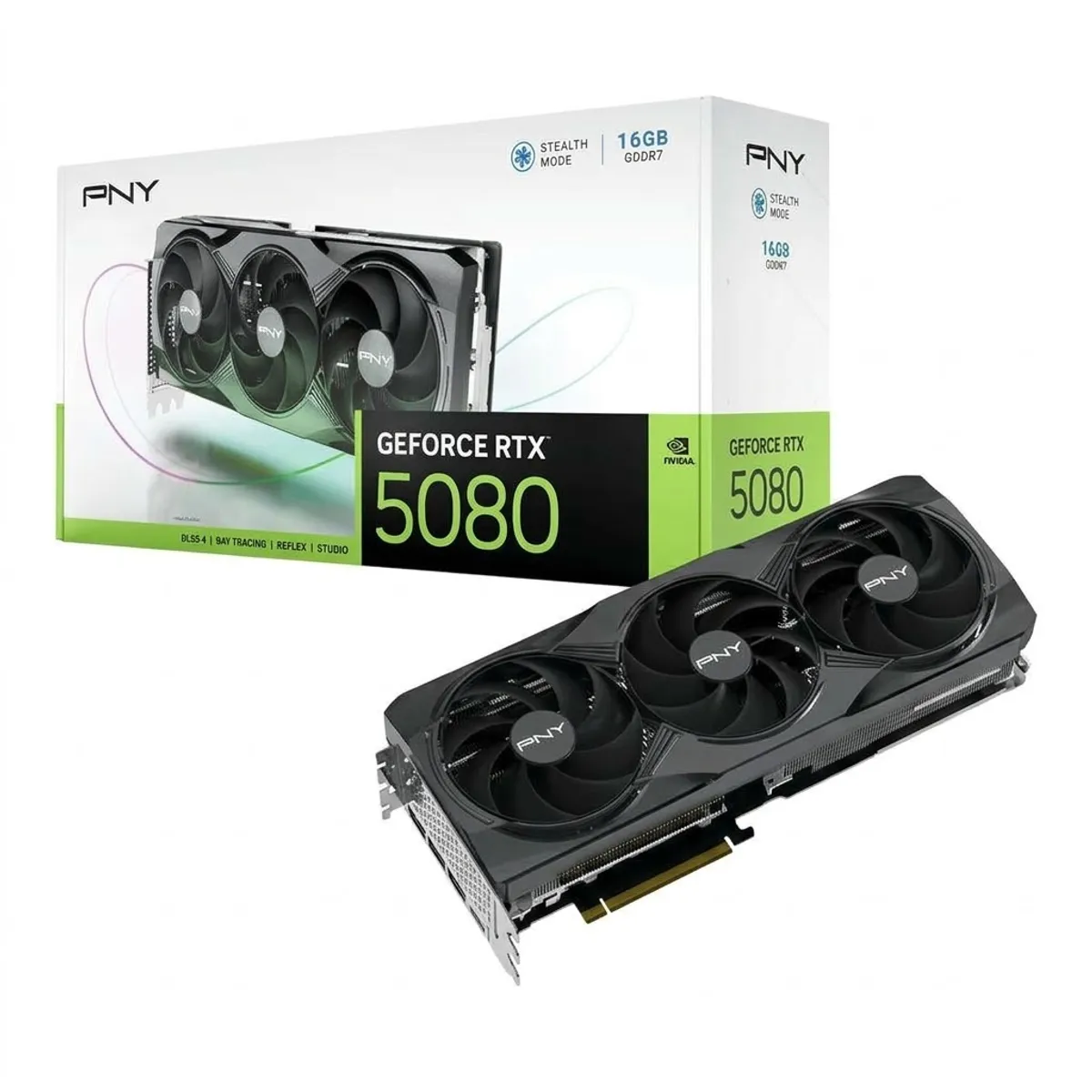 PNY - Tarjeta Gráfica PNY GeForce RTX 5080 OC 16GB GDDR7