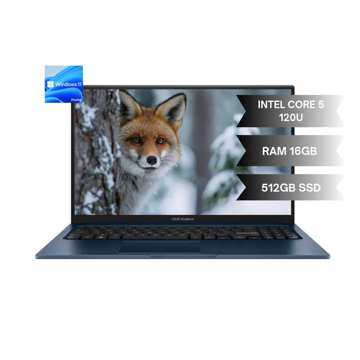 ASUS - PORTATIL ASUS X1504VA- INTEL CORE 5 120U – RAM 16GB DDR5 - 512GB SSD - Win 10 Home-15.6” 