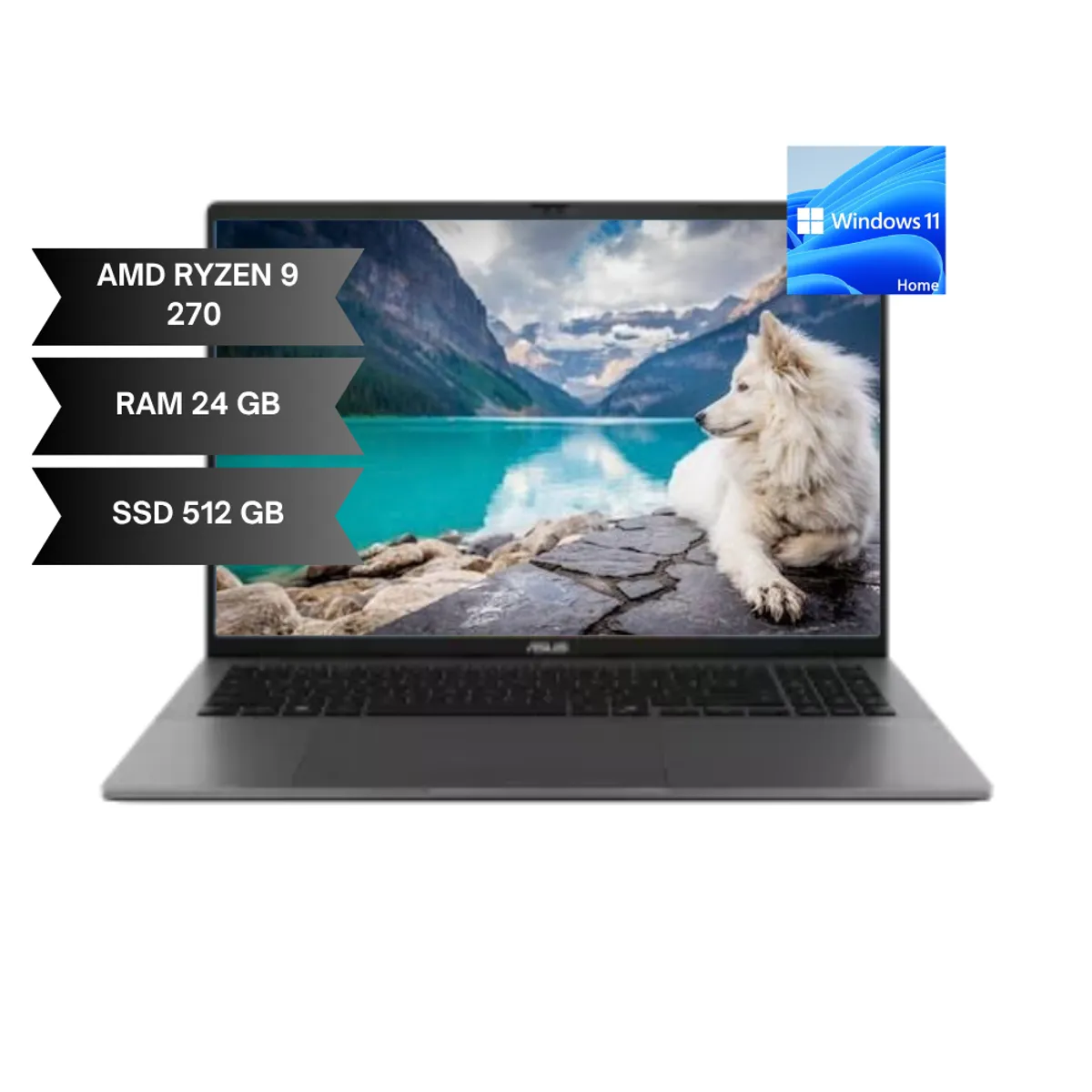 ASUS - PORTATIL ASUS M3607HA - AMD RYZEN 9 270 – 24 GB DDR5 - 512GB SSD - Win 10 Home-16,0"