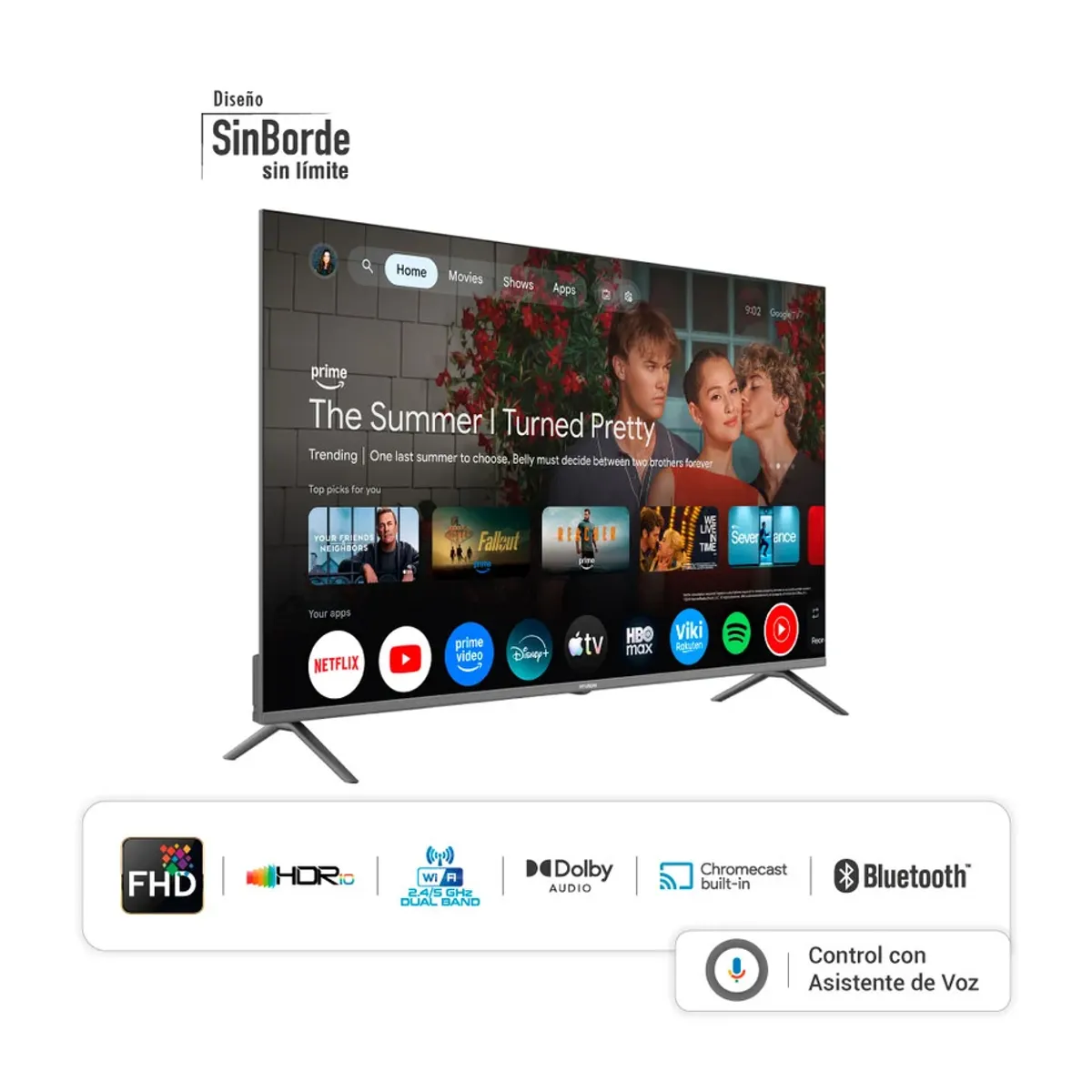 HYUNDAI - Televisor HYUNDAI 50 Smart Google TV QLED HYLED5027QFG