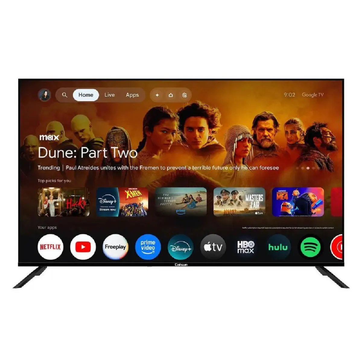 CAIXUN - Televisor Caixun 50 Pulgadas 4K UHD QLED Smart Google C50KAUGQ