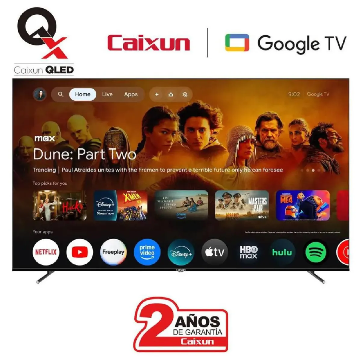 CAIXUN - Televisor Caixun 85 pulgadas QLED Uhd4K Smart TV C85VHUGQ