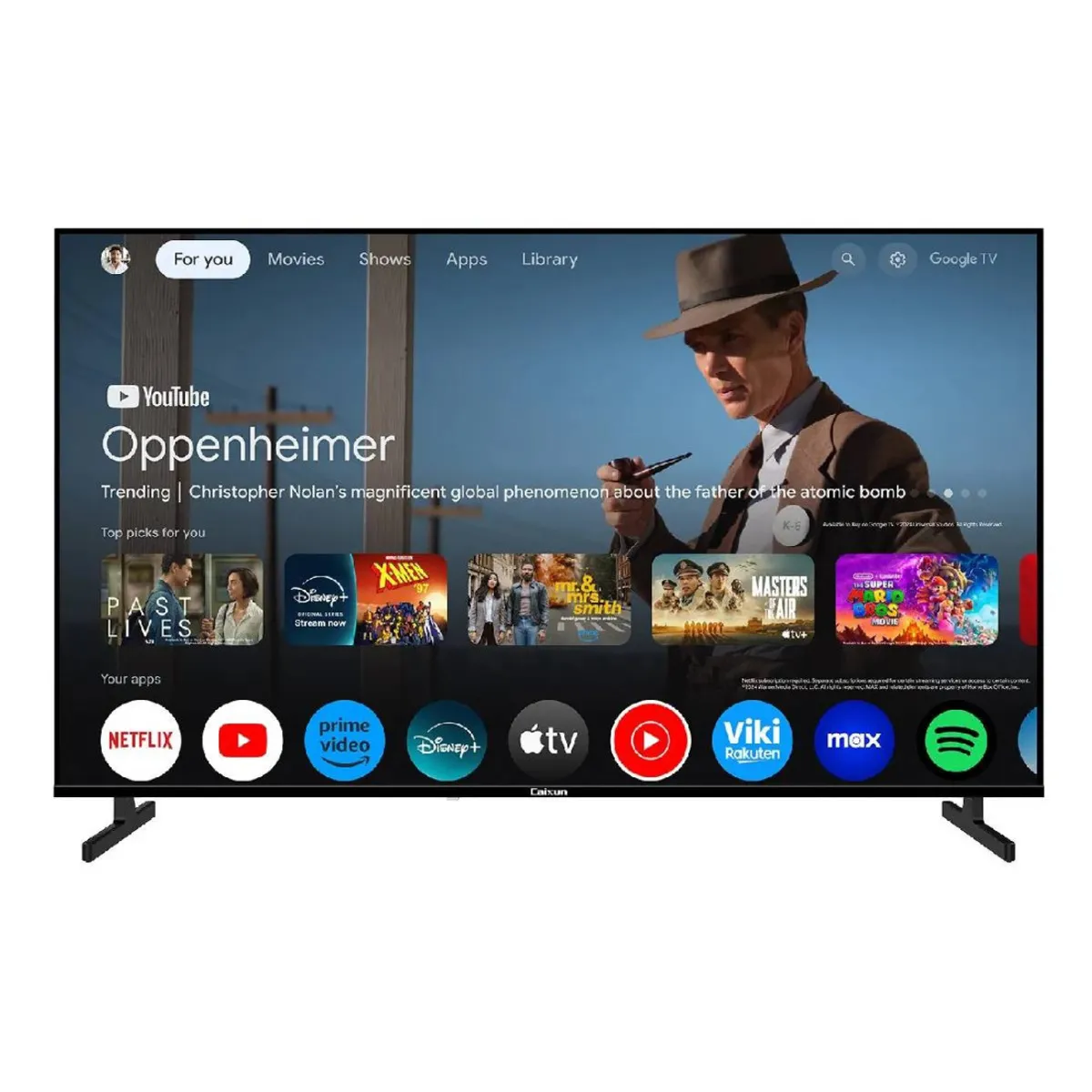 CAIXUN - Televisor Caixun 55 pulgadas 4K Ultra HD LED Smart TV Google C55KAUG