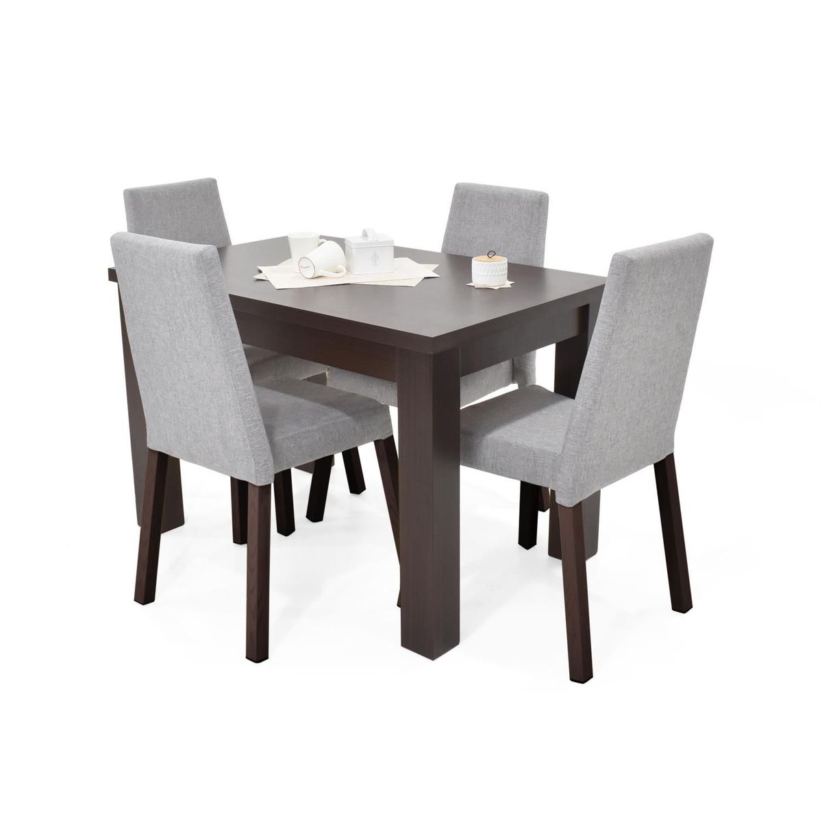 MICA - Juego de Comedor Moderno para 4 Personas (Comedor + 4 Sillas) Mica
