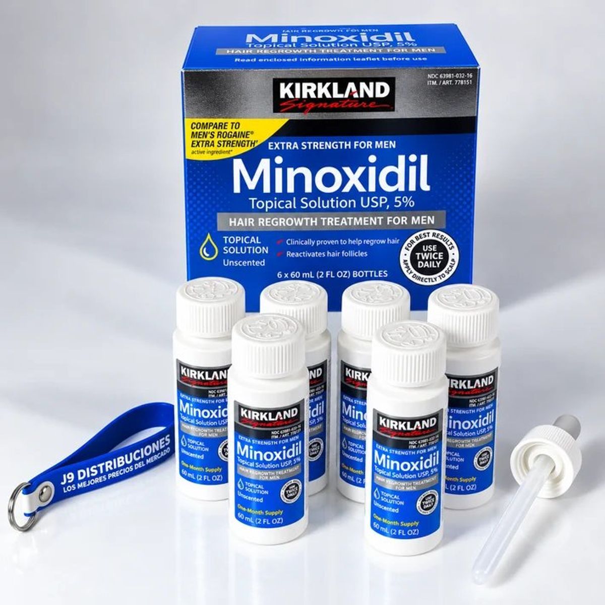 GENERICO - Minoxidil Kirkland Signature 5% Caja x 6 Frascos De 60 ml