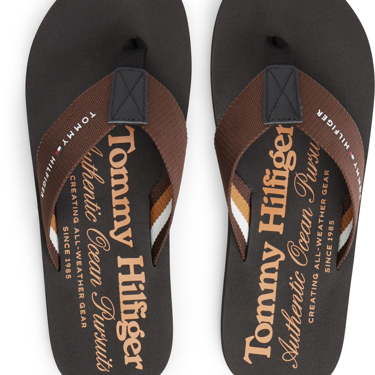 Sandalias marrón de playa con logo TOMMY HILFIGER | Falabella Colombia