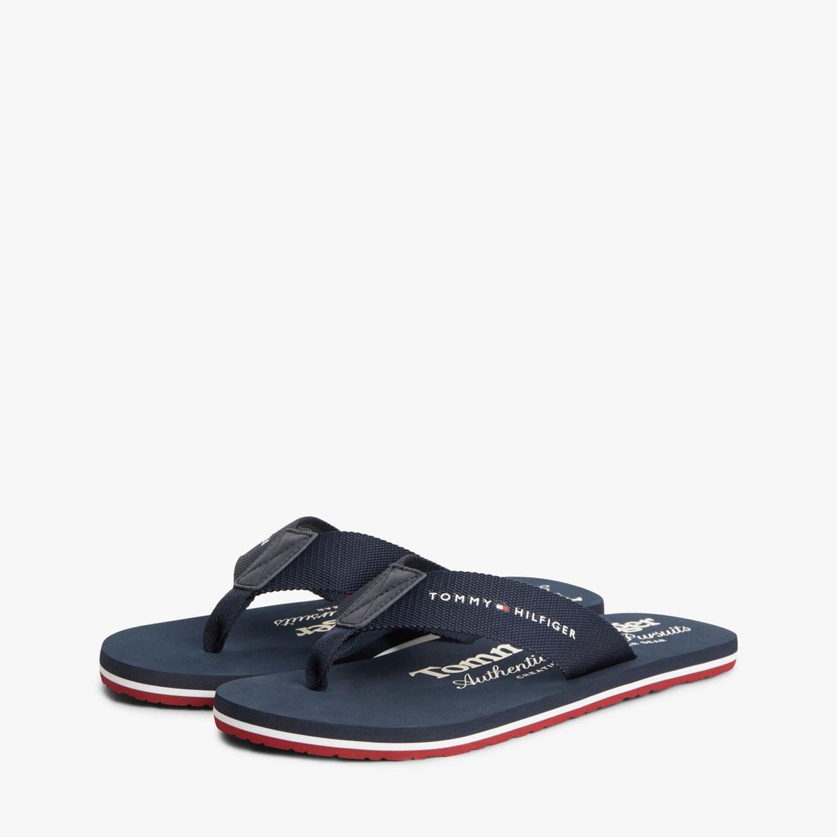 Sandalias azul marino de playa con logo TOMMY HILFIGER | Falabella Colombia