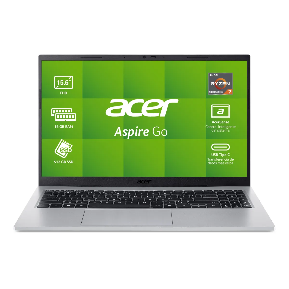 ACER - Portatil Acer AG15-44P-R0HC-CO  AMD Ryzen 7 5825U 16GB 512GB SSD 15,6 FHD Windows 11