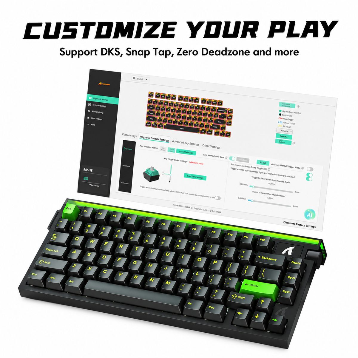 Teclado Mecánico Attack Shark R85he Rgb 8khz GENERAL | Falabella Colombia