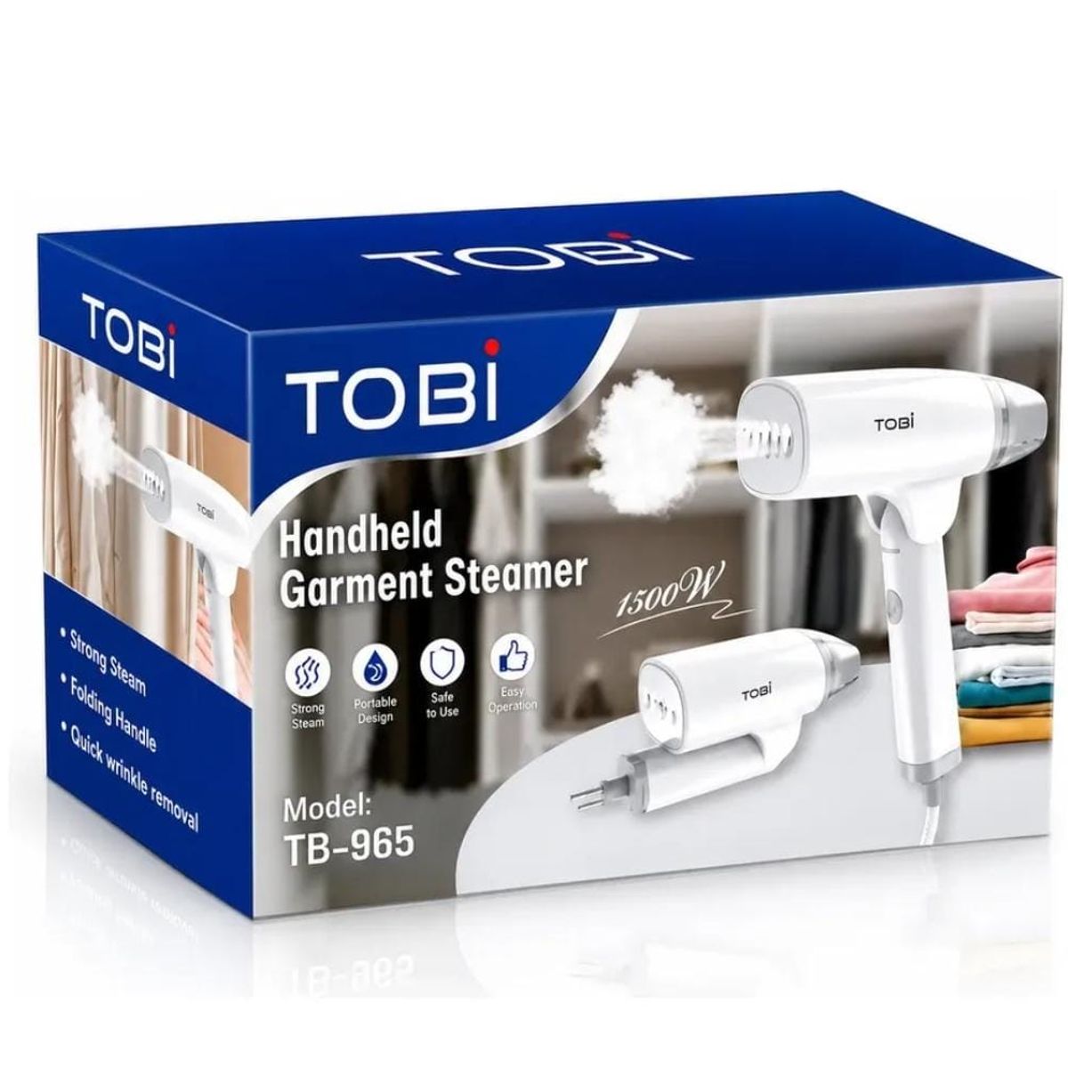 TOBI - Plancha Vaporizador De Ropa Portátil Tobi Vertical 1000w