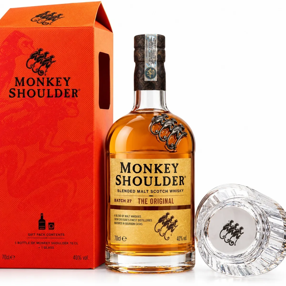 GENERICO - WHISKY MONKEY SHOULDER 700 ML MAS OBSEQUIO VASO