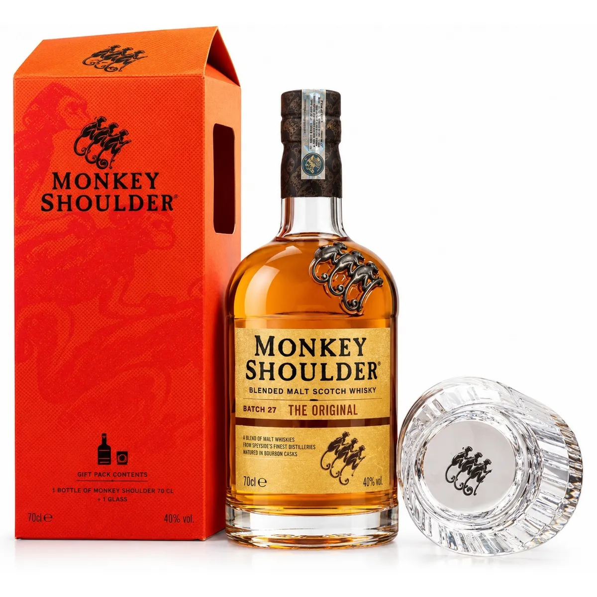 GENERICO - WHISKY MONKEY SHOULDER 700 ML MAS OBSEQUIO VASO