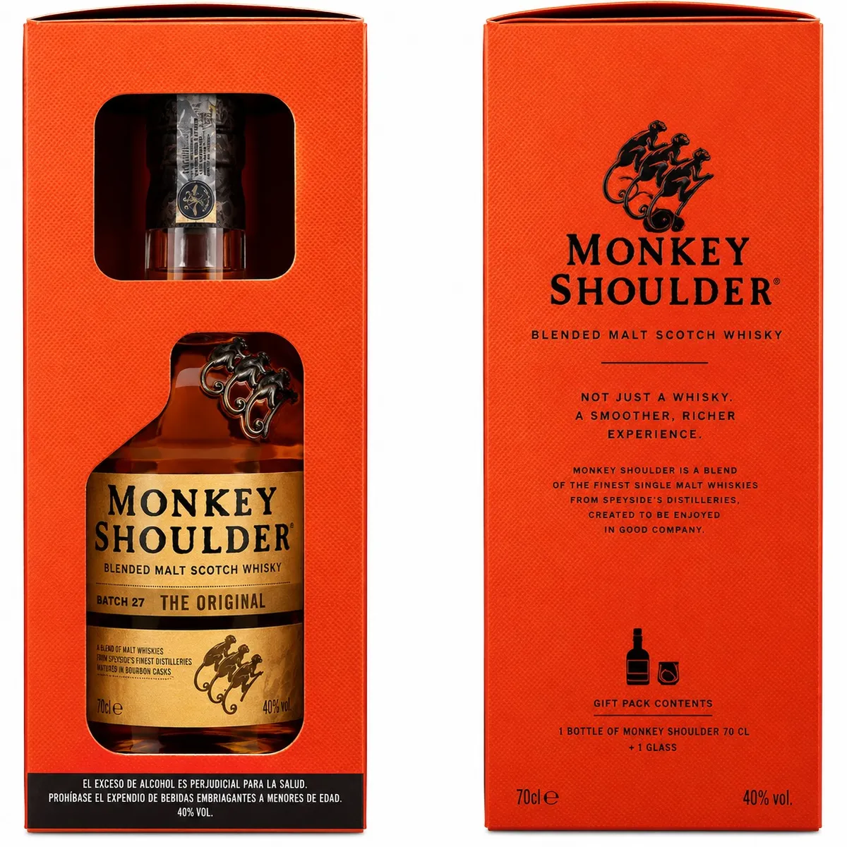 GENERICO - WHISKY MONKEY SHOULDER 700 ML MAS OBSEQUIO VASO