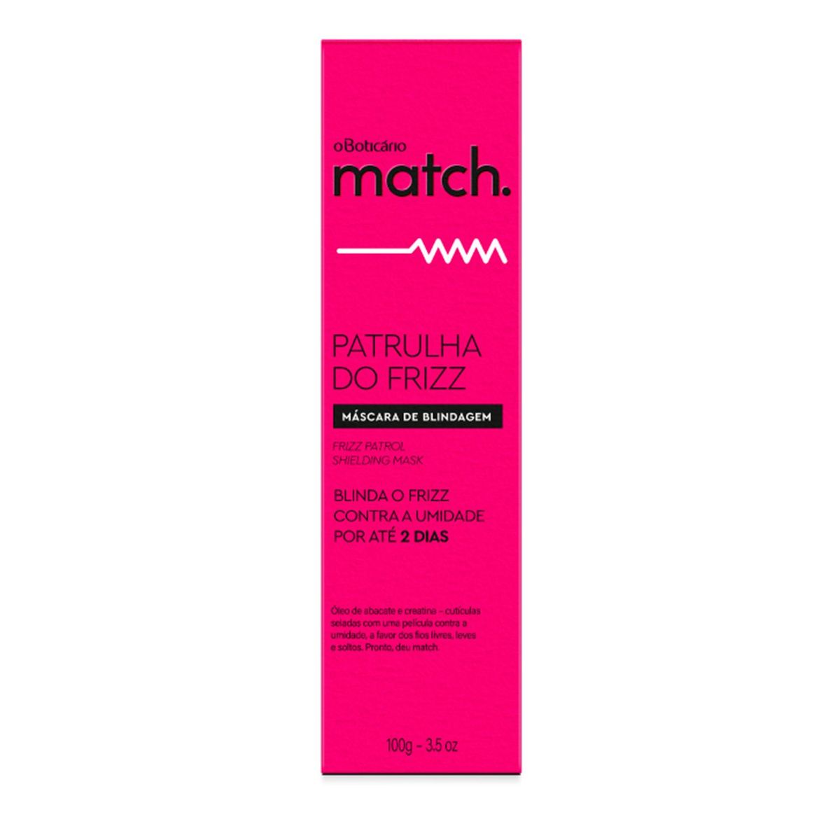 MATCH - Mascarilla capilar Match O Boticario Patrulla del Frizz Anti-frizz 100 g