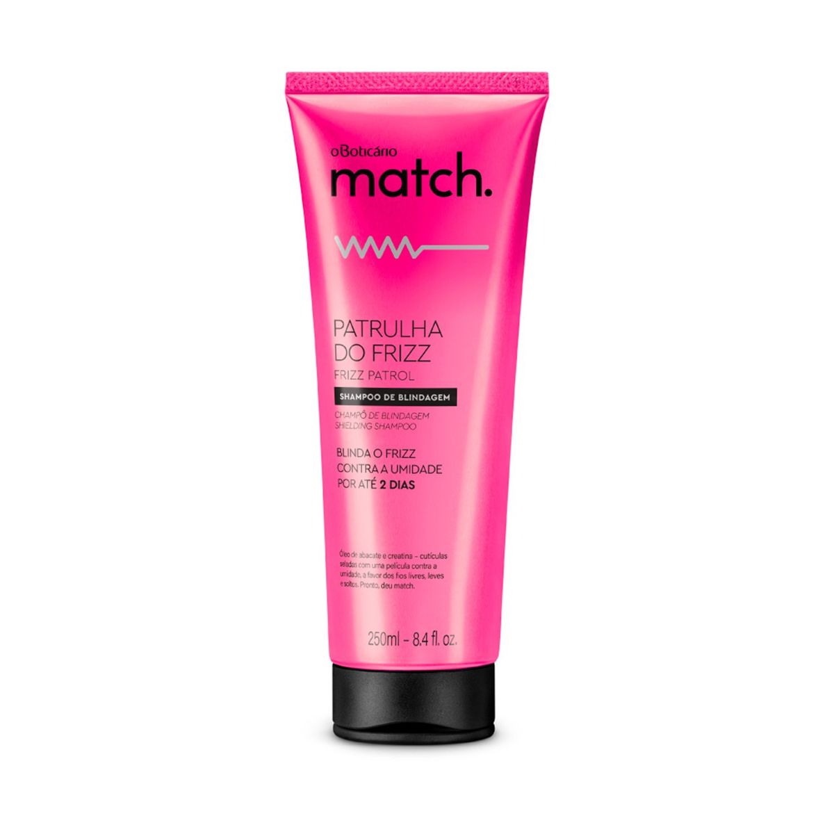 MATCH - Shampoo Match O Boticario Patrulla del Frizz Anti-frizz 250 ml