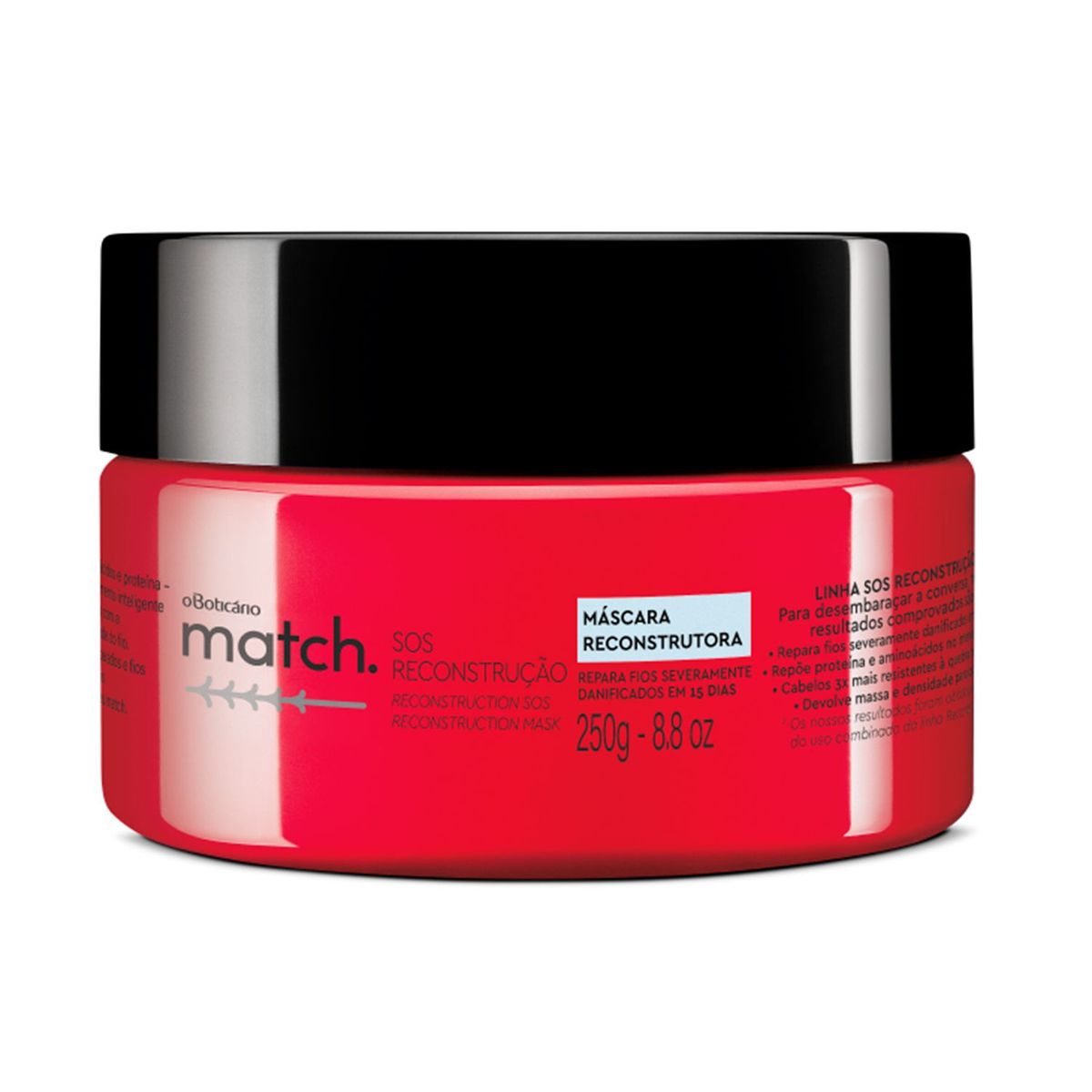 MATCH - Mascarilla capilar Match O Boticario SOS Reconstrucción Reparación 250 g