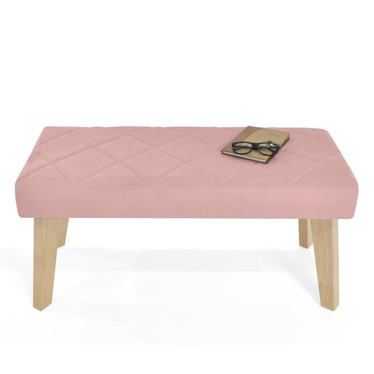 MICA - Banqueta Moderna en Madera de Pino 100 x 47 x 40 cm Mica