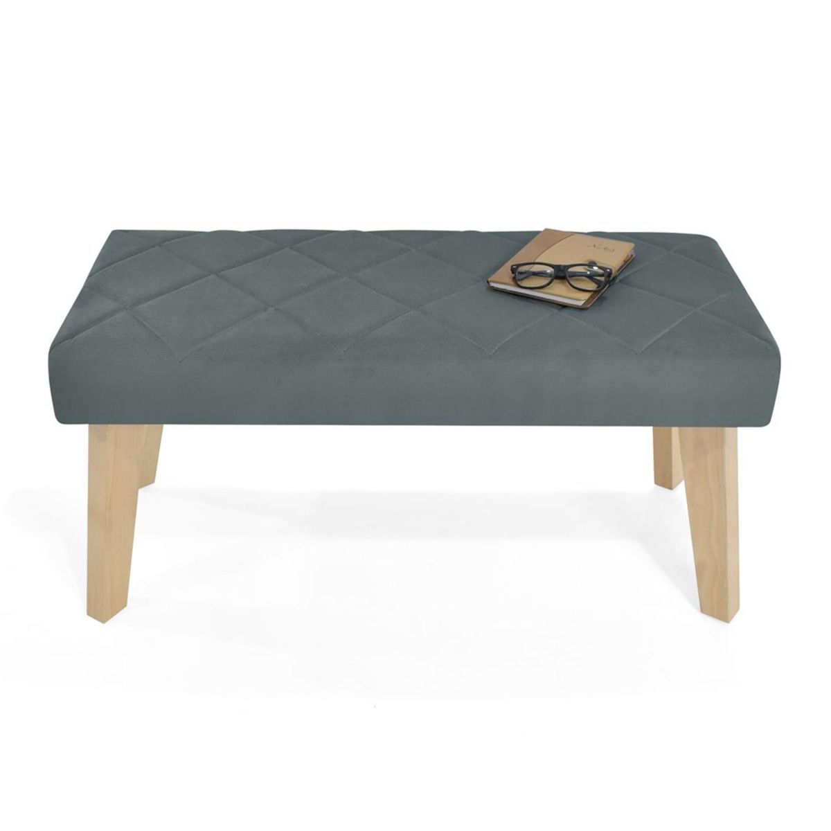 MICA - Banqueta Moderna en Madera de Pino 100 x 47 x 40 cm Mica