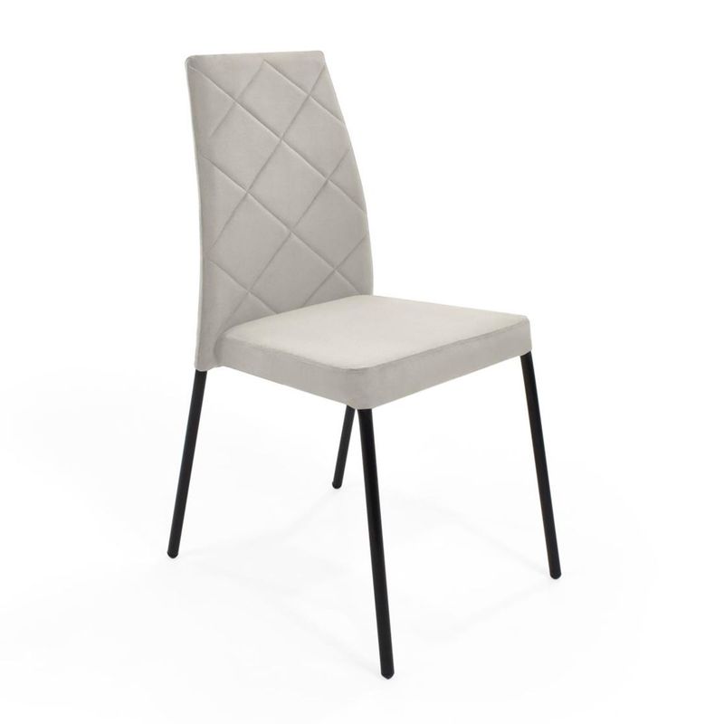 MICA - Silla de Comedor Moderna en Poliéster Gris (Incluye 1 Silla) Mica