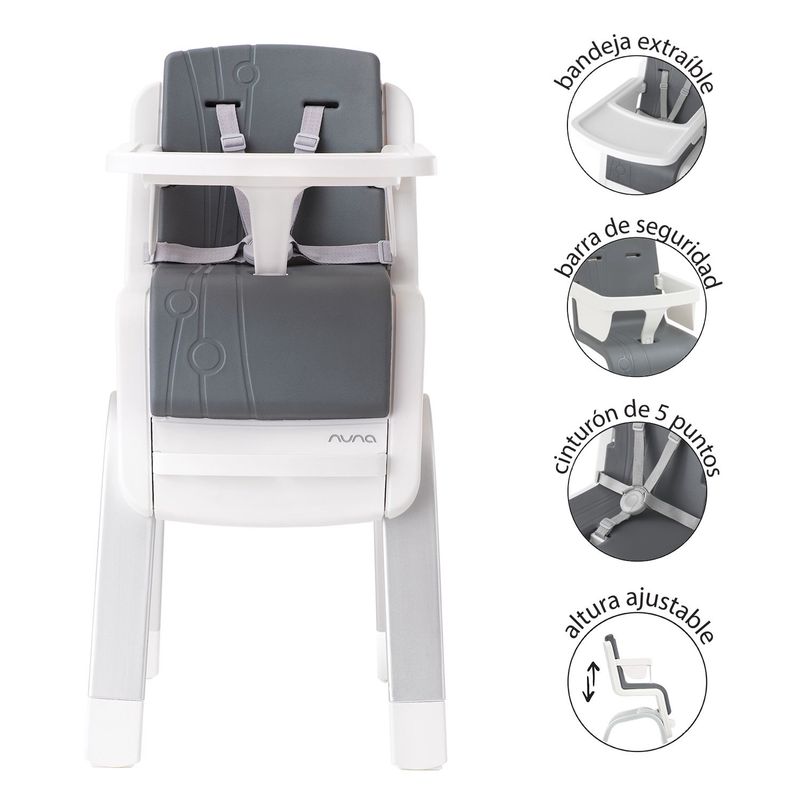 NUNA - Silla de Comer Bebé Nuna Zaaz Carbón