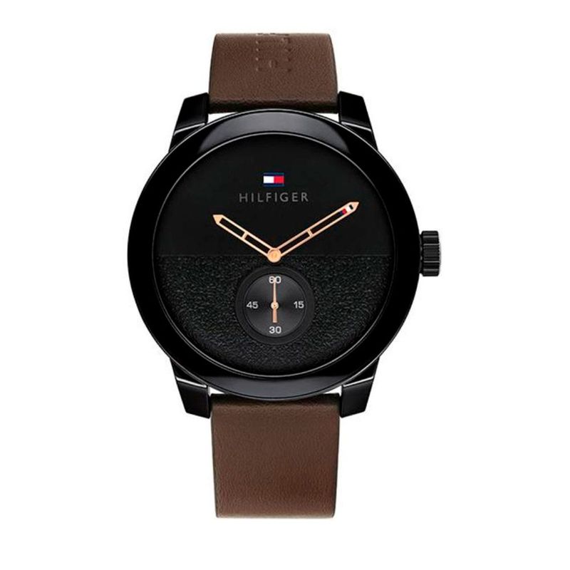TOMMY HILFIGER - Reloj Tommy Hilfiger para Hombre Análogo 1791801 . Reloj Análogo Cuero Marrón