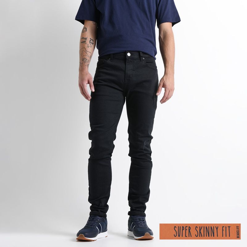 BEARCLIFF - Jean 5 Bolsillos para Hombre Super skinny Bearcliff