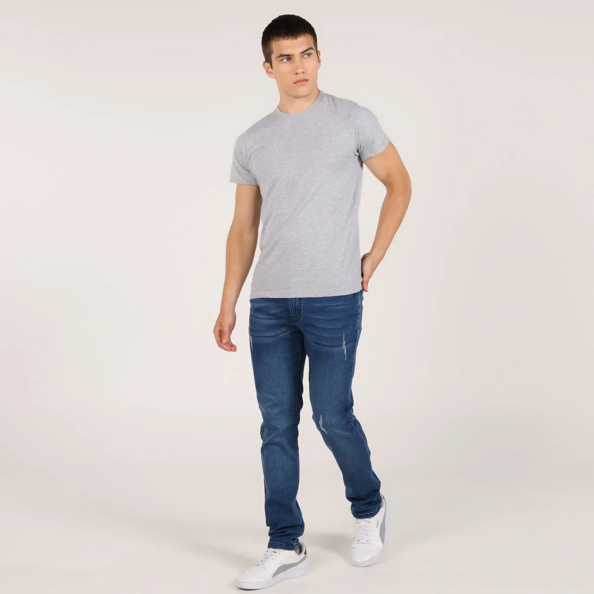 BEARCLIFF - Jean 5 Bolsillos para Hombre Super skinny Largo 32 Bearcliff