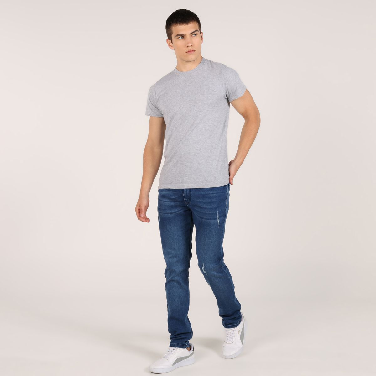 BEARCLIFF - Jean 5 Bolsillos para Hombre Super skinny Largo 32 Bearcliff