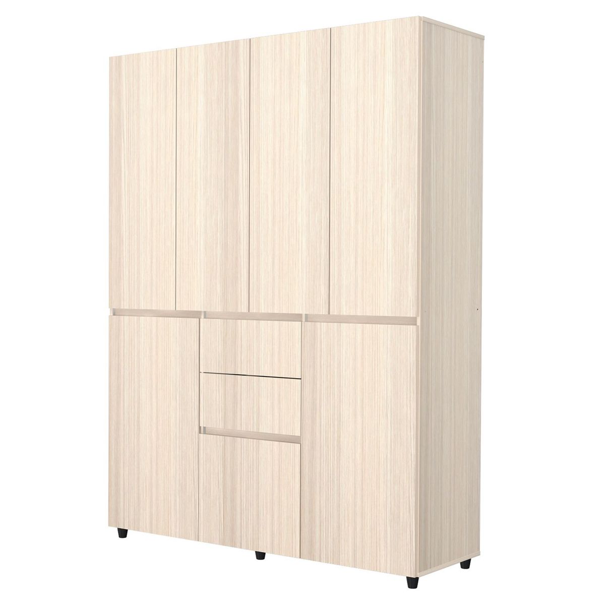 INVAL - Closet Moderno en Aglomerado MDP 7 Puertas 2 Cajones 200 x 150 x 47 cm Inval  - Mueble