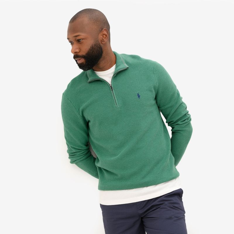 POLO RALPH LAUREN - Sweater para Hombre Cuello en v de Algodón Slim Polo Ralph Lauren