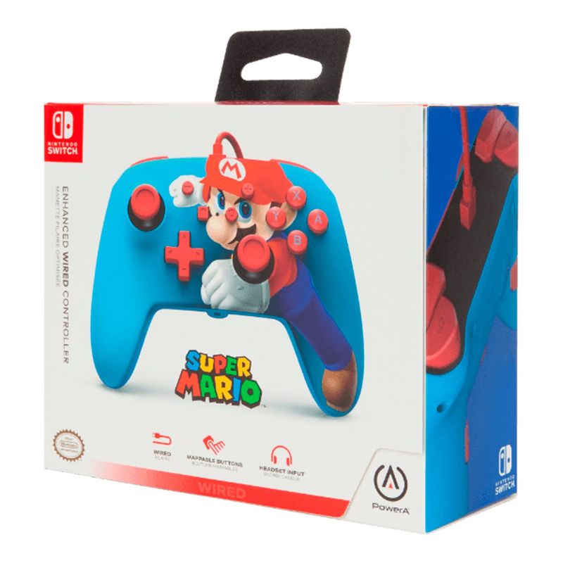 POWER A - Control Alámbrico Mario Punch Nintendo Switch