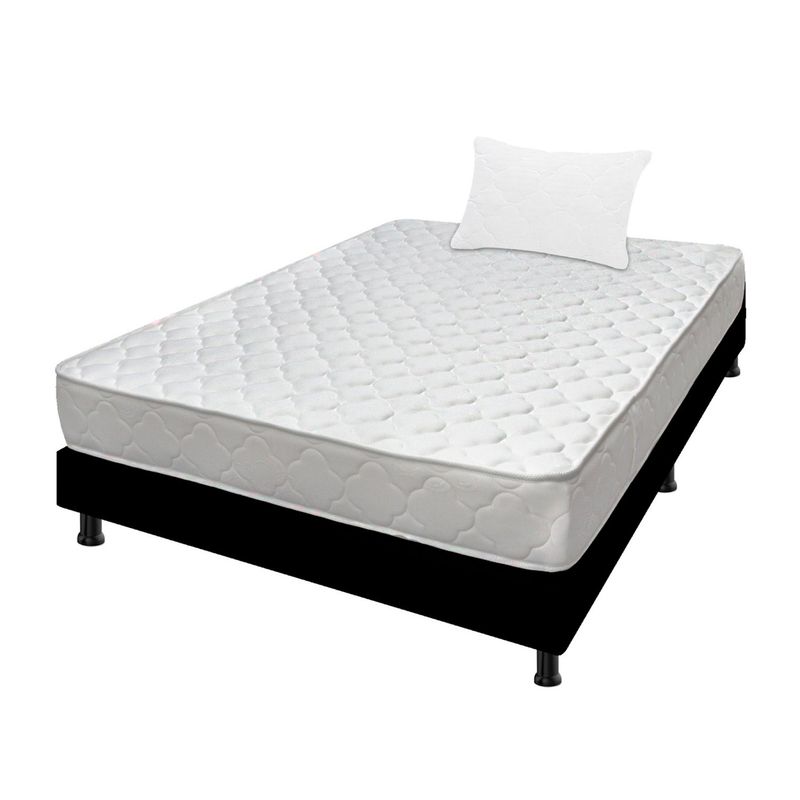DORMILANDIA - Colchón con Base Cama cama Sencillo Firme Espumado Macizo 100 x 190 cm Dormilandia - 0% Interés a 3 Cuotas Pagando con tu CMR Banco Falabella