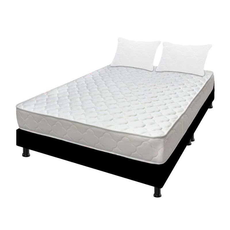 DORMILANDIA - Colchón con Base Cama cama Queen Firme Espumado Macizo 160 x 190 cm Dormilandia - 0% Interés a 3 Cuotas Pagando con tu CMR Banco Falabella