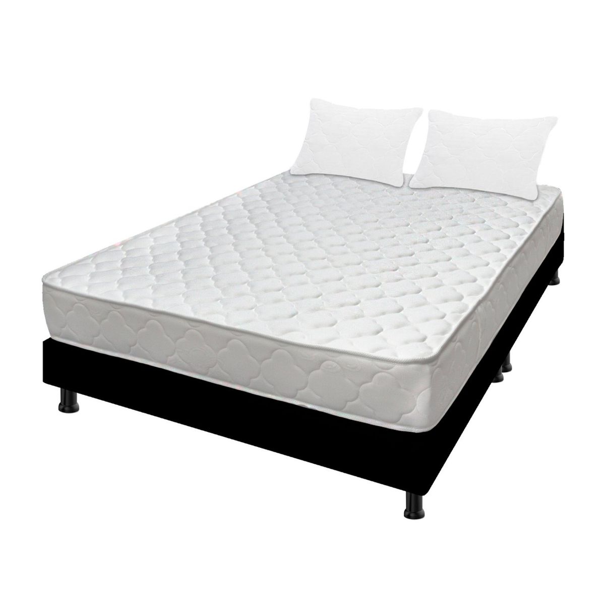 DORMILANDIA - Colchón con Base Cama cama King Firme Espumado Macizo 200 x 200 cm Dormilandia