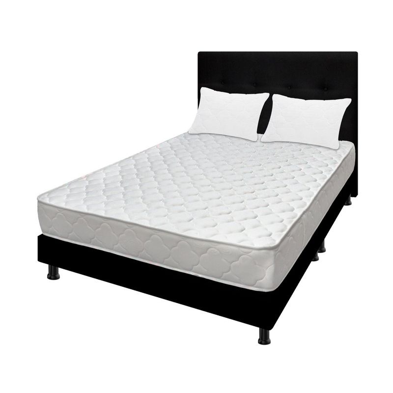 DORMILANDIA - Colchón con Base Cama cama King Firme Espumado Macizo 200 x 200 cm + Cabecero Dormilandia - 0% Interés a 3 Cuotas Pagando con tu CMR Banco Falabella