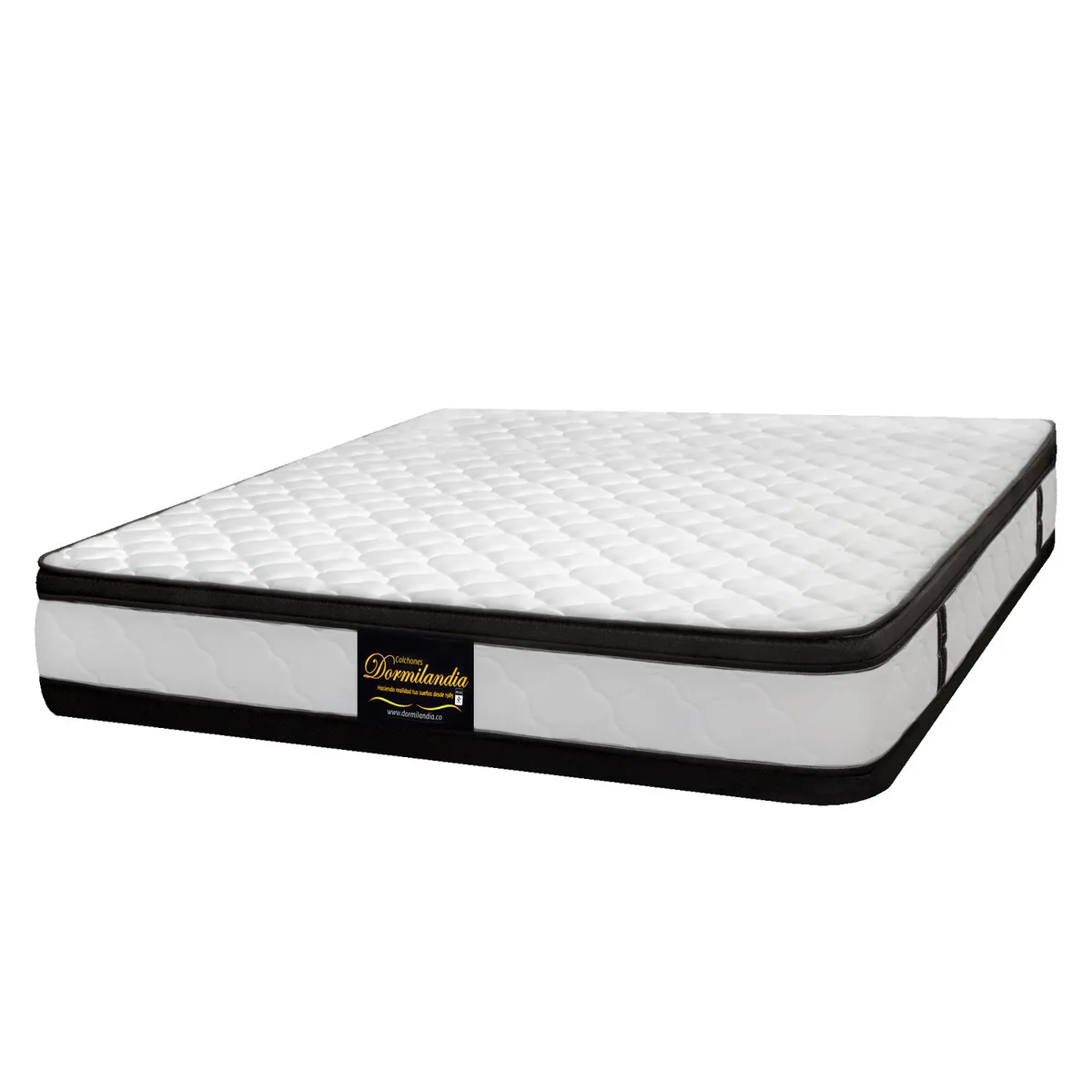 DORMILANDIA - Colchón Semidoble Firmeza Media Espumado con Doble Pillow Malta 120 x 190 cm Dormilandia - Compra Sin Interes, Te Devolvemos el 100% de los Intereses Pagando con Tarjeta CMR Banco Falabella a 3 Cuotas