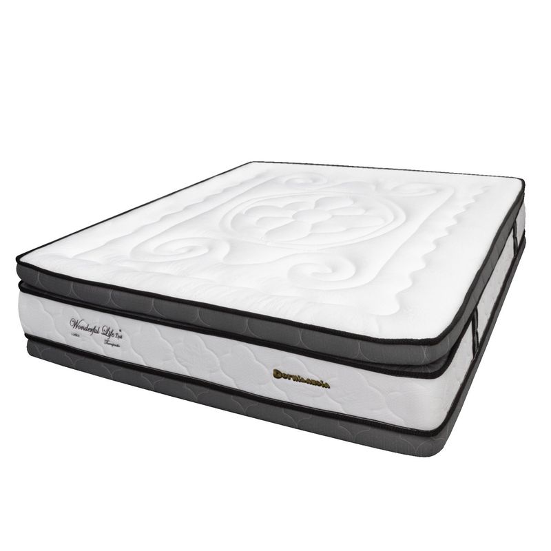 DORMILANDIA - Colchón King Firmeza Media Ortopédico Resortado con Doble Pillow Wonderful 200 x 200 cm Dormilandia - 0% Interés a 3 Cuotas Pagando con tu CMR Banco Falabella