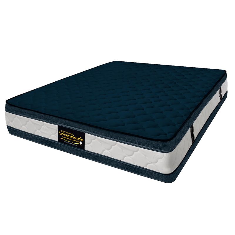 DORMILANDIA - Colchón Queen Firmeza Media Ortopédico Resortado con Doble Pillow Marshall 160 x 190 cm Dormilandia - 0% Interés a 3 Cuotas Pagando con tu CMR Banco Falabella
