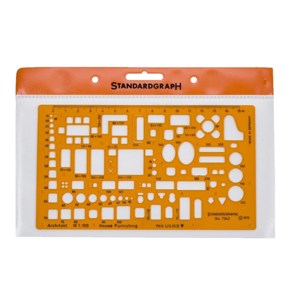 GENERICO - Plantilla Regla De Dibujo Profesional Escala 1:100