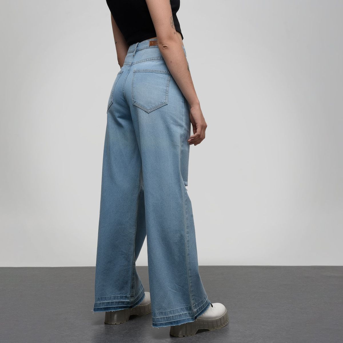 DENIMLAB - Jean Wide Tiro Alto Mujer Denimlab