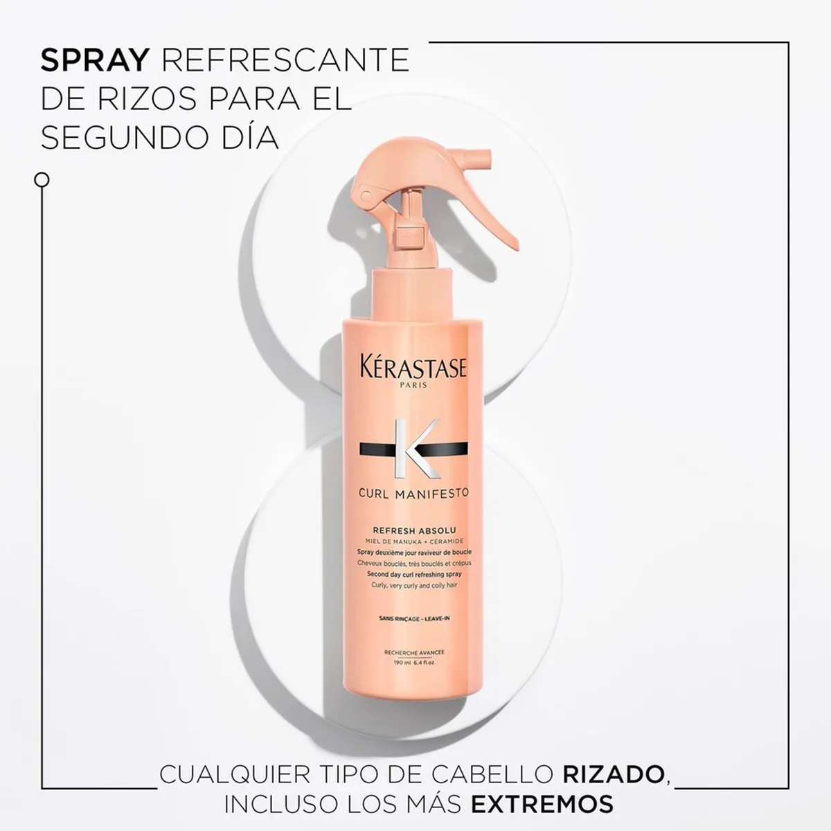 KERASTASE - Spray Kérastase Curl Manifesto Refresh crespos definidos 190ml