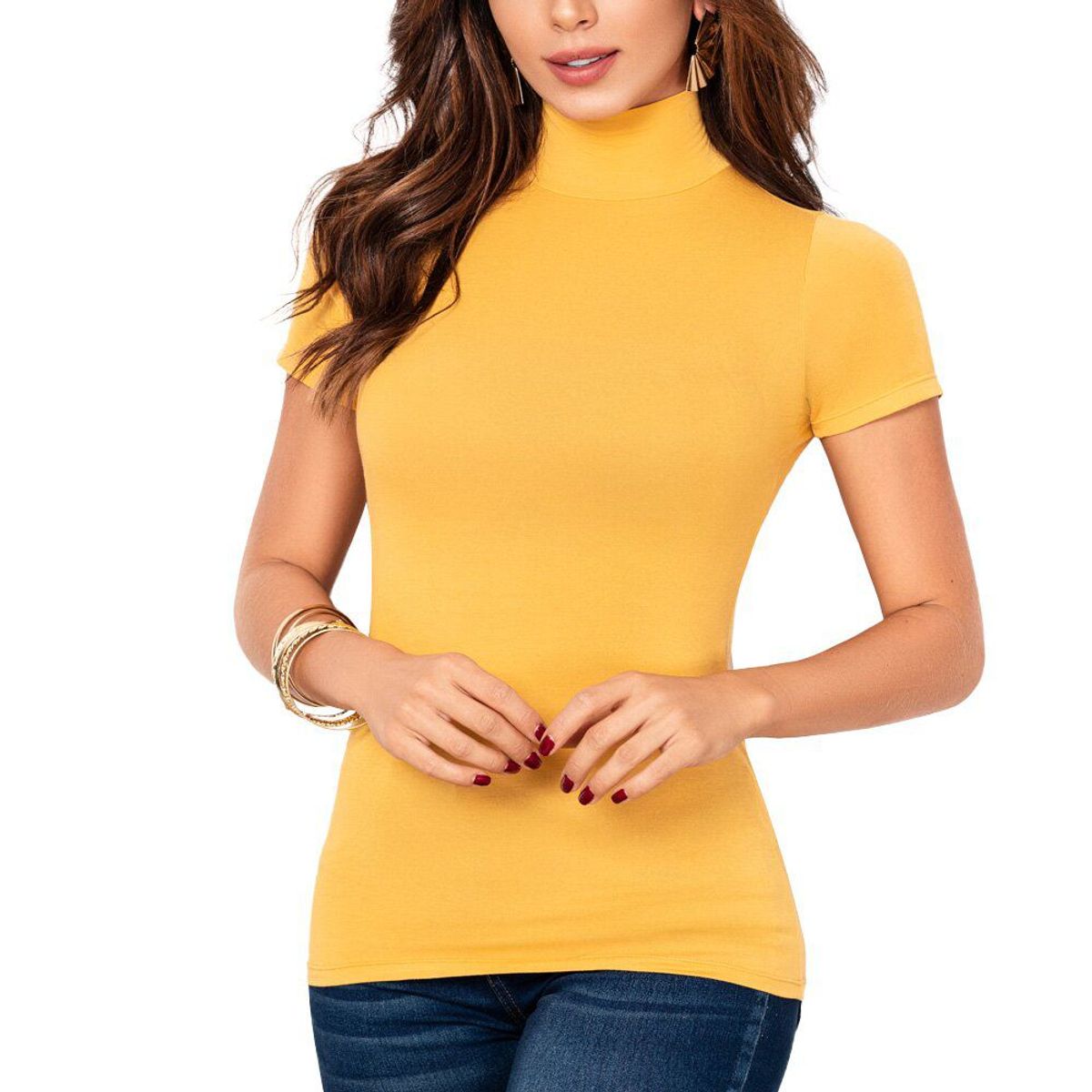 CROYDON - Blusa  Amarillo Para Mujer Manga Corta Croydon