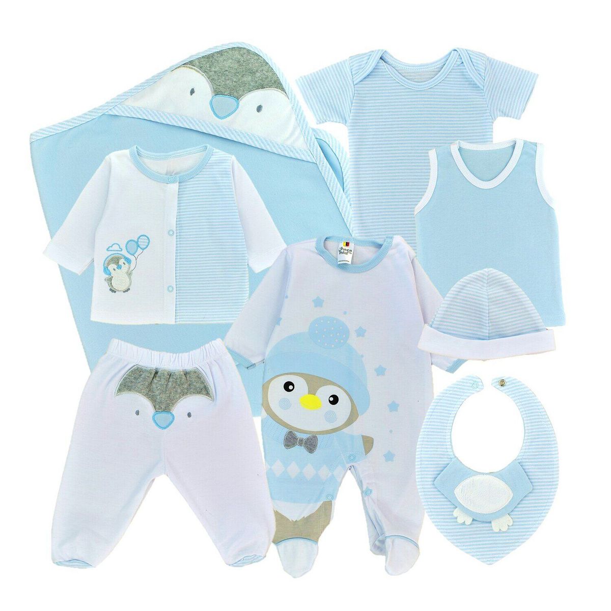 MUNDO BEBE - Primera Muda Bebé Set Ajuar Primer Día Niño Azul P