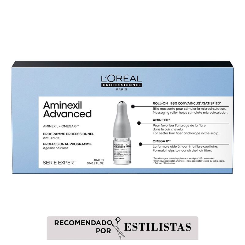 LOREAL PROFESSIONNEL - Ampolletas Loreal Professionnel Aminexil Advanced anti caída 10udsx6ml